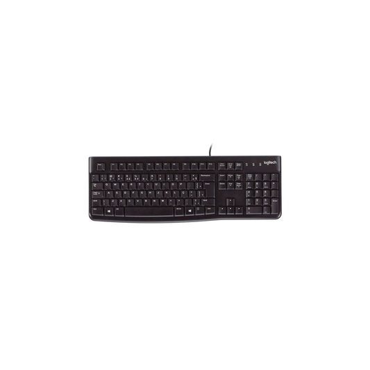 Teclado com fio Logitech K120 for Business preto, layout ABNT2