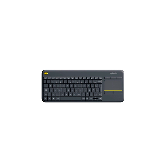 Teclado sem fio Logitech K400 Plus cinza, layout ABNT2